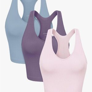 Women's Racerback Tank Top Set - Blue, Pink, Purple NWT